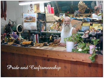 The Owner and Craftsman of Island Sandals in Lahaina, Maui